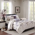 Madison Park Madison Park MP13-2123 Luna 6 Piece Quilted Coverlet Set; Taupe - King & Cal King MP13-2123